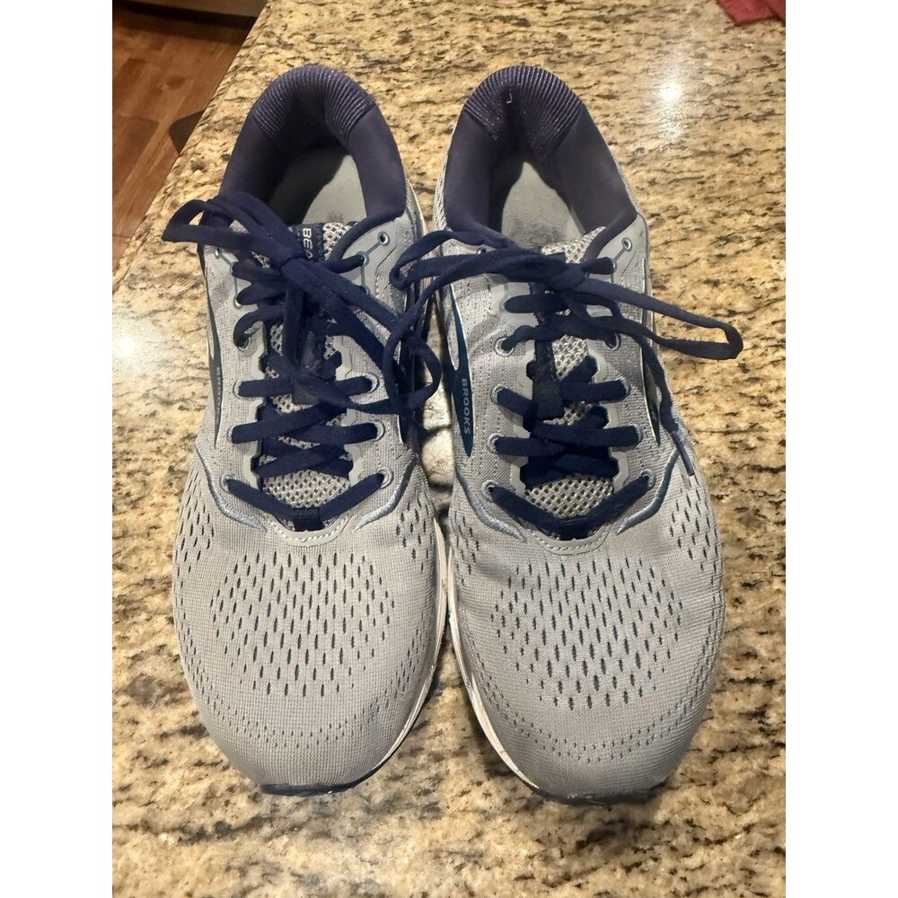 Brooks Beast 20 Mens Running Shoes Grey Navy Blue 1103271D491 Size 12 Medium D
